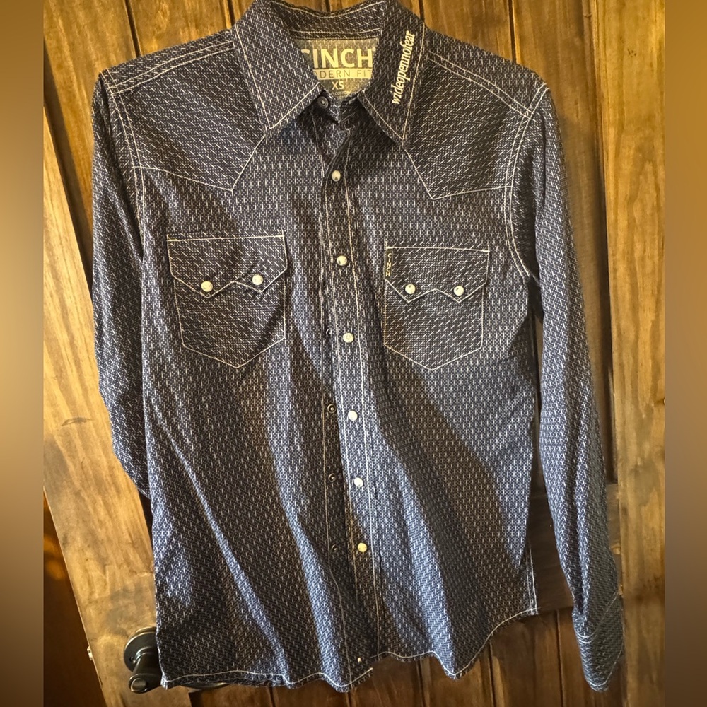 CINCH Mens Print Long Sleeve Button Down Shirt